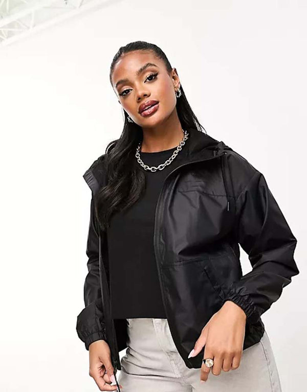 Black windbreaker jacket by Precious Outfits in USA