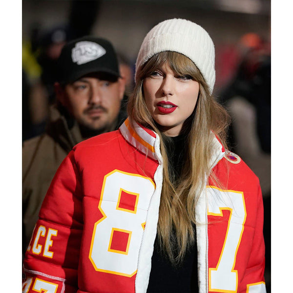 Shop 87 Taylor Swift Travis Kelce Puffer Jacket