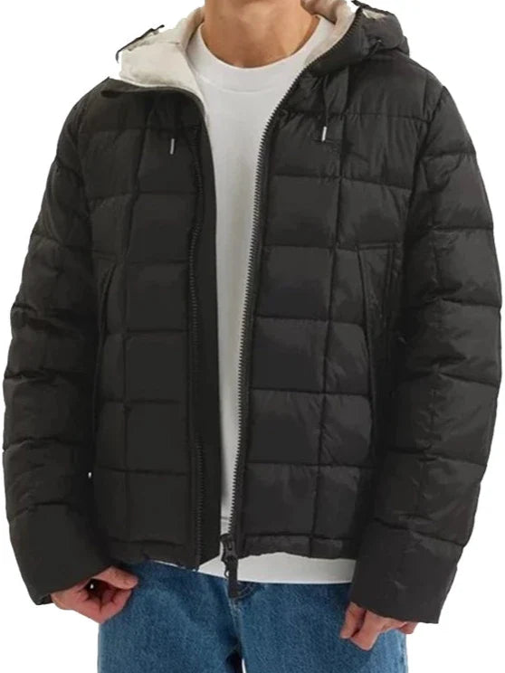 Shop Men's Puffer Quilted Hooded Jacket