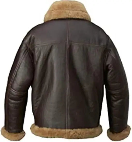 Classic Men's B3 Flying Jacket with Shearling Collar in France style