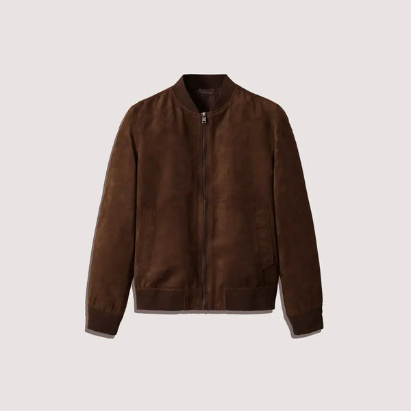 Buy The Elegant Suede Bomber - Men's Leather Jacket