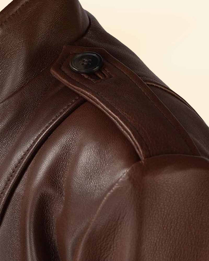 Spanish Brown Katherine Heigl Leather Jacket - Perfect for any occasion in USA